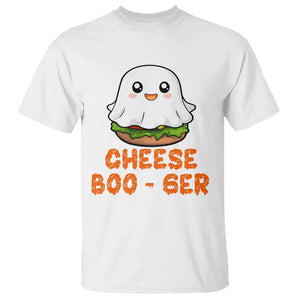 Funny Halloween T Shirt Cheese Boo-ger Cute Hamburger Ghost TS09 White Print Your Wear