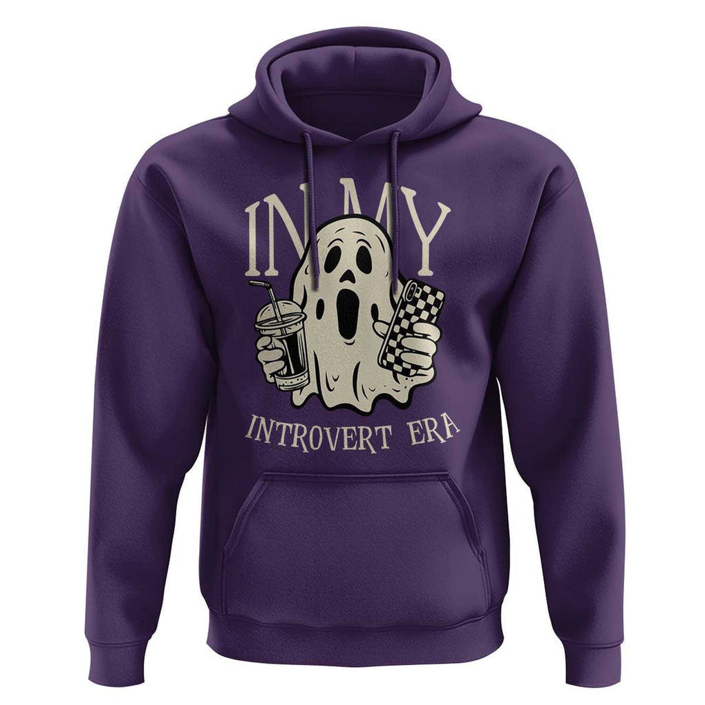 Funny Halloween Hoodie In My Introvert Era Ghost TS09 Purple Print Your Wear