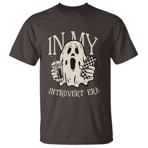 Funny Halloween T Shirt In My Introvert Era Ghost TS09 Dark Chocolate Print Your Wear