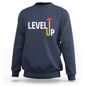 Level Up Mushroom Grow Your Own Way Sweatshirt TS09 Navy Printyourwear