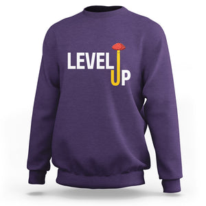 Level Up Mushroom Grow Your Own Way Sweatshirt TS09 Purple Printyourwear