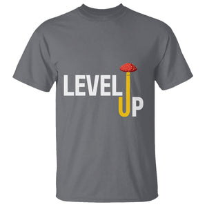 Level Up Mushroom Grow Your Own Way T Shirt TS09 Charcoal Printyourwear