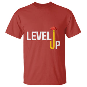 Level Up Mushroom Grow Your Own Way T Shirt TS09 Red Printyourwear