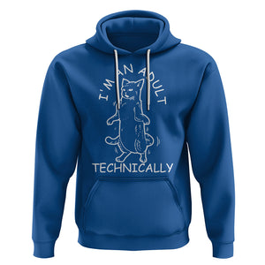 I'm An Adult Technically Funny Cat 18th Birthday Hoodie TS09 Royal Blue Printyourwear