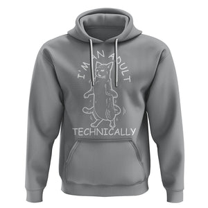 I'm An Adult Technically Funny Cat 18th Birthday Hoodie TS09 Sport Gray Printyourwear