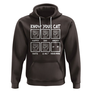 Know Your Cat Happy Sad Angry Hate Or Ninja Mode Hoodie TS09 Dark Chocolate Printyourwear