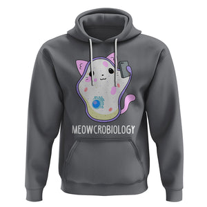 Meowcrobiology Microscopic Cats Science Pet School Biology Hoodie TS09 Charcoal Printyourwear