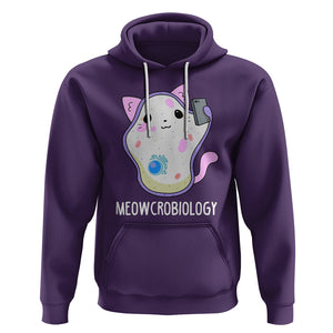 Meowcrobiology Microscopic Cats Science Pet School Biology Hoodie TS09 Purple Printyourwear