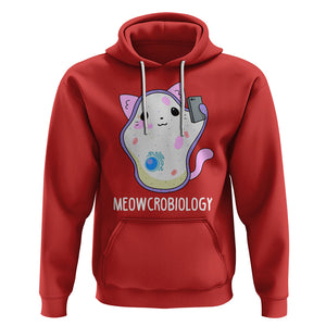 Meowcrobiology Microscopic Cats Science Pet School Biology Hoodie TS09 Red Printyourwear