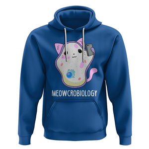 Meowcrobiology Microscopic Cats Science Pet School Biology Hoodie TS09 Royal Blue Printyourwear