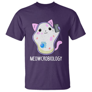 Meowcrobiology Microscopic Cats Science Pet School Biology T Shirt TS09 Purple Printyourwear