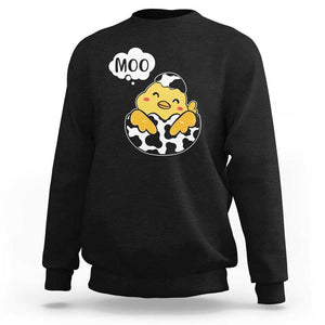 MOO Funny Chicken Fake Cow Sweatshirt TS09 Black Print Your Wear
