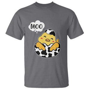 MOO Funny Chicken Fake Cow T Shirt TS09 Charcoal Print Your Wear