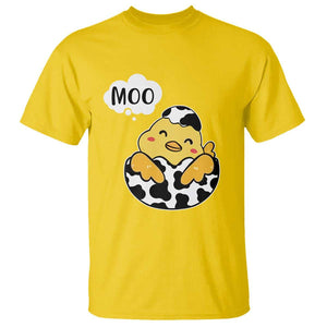 MOO Funny Chicken Fake Cow T Shirt TS09 Daisy Print Your Wear