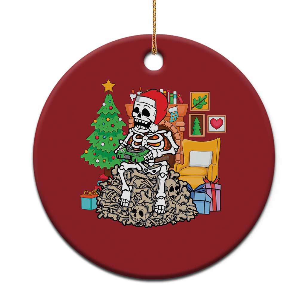 Christmas Gamer Skeleton Gaming Christmas Ornament TS09 Print Your Wear