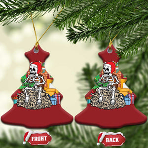 Christmas Gamer Skeleton Gaming Christmas Ornament TS09 Christmas Tree Red Print Your Wear