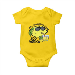 Funny Quotes Baby Onesie When Life Fives You Lemons Add Vodka TS09 Daisy Print Your Wear