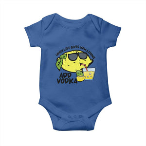 Funny Quotes Baby Onesie When Life Fives You Lemons Add Vodka TS09 Royal Blue Print Your Wear