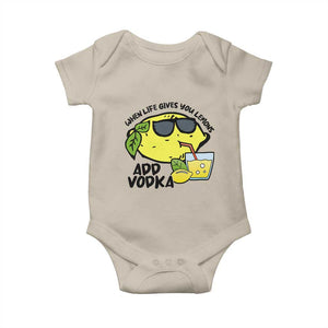 Funny Quotes Baby Onesie When Life Fives You Lemons Add Vodka TS09 Sand Print Your Wear