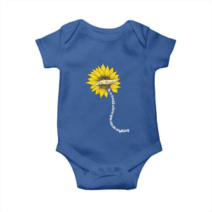 Be Kind Baby Onesie In A World Where You Can Be Anything Sunflower TS09 Royal Blue Print Your Wear