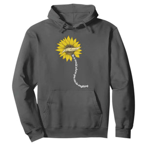 Be Kind Hoodie In A World Where You Can Be Anything Sunflower TS09 Dark Heather Print Your Wear