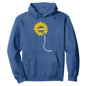 Be Kind Hoodie In A World Where You Can Be Anything Sunflower TS09 Royal Blue Print Your Wear