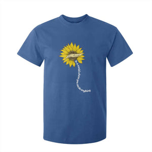 Be Kind T Shirt For Kid In A World Where You Can Be Anything Sunflower TS09 Royal Blue Print Your Wear