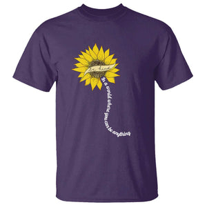 Be Kind T Shirt In A World Where You Can Be Anything Sunflower TS09 Purple Print Your Wear