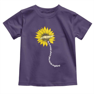 Be Kind Toddler T Shirt In A World Where You Can Be Anything Sunflower TS09 Purple Print Your Wear