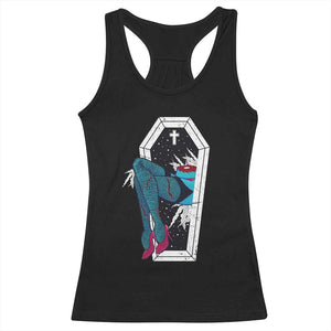 Creepy Halloween Racerback Tank Top Sexy Zombie Legs Flash Tattoo Coffin TS09 Black Print Your Wear