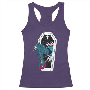 Creepy Halloween Racerback Tank Top Sexy Zombie Legs Flash Tattoo Coffin TS09 Purple Print Your Wear