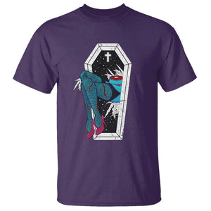 Creepy Halloween T Shirt Sexy Zombie Legs Flash Tattoo Coffin TS09 Purple Print Your Wear