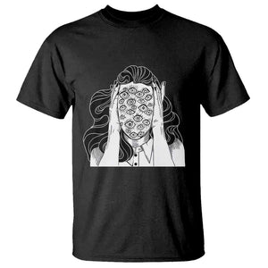 Creepy Aesthetic All Eyes On Me Psycho Girl T Shirt TS09 Black Print Your Wear