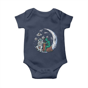 Funny Alien Ink Astronaut Outer Space Baby Onesie TS09 Navy Print Your Wear