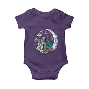 Funny Alien Ink Astronaut Outer Space Baby Onesie TS09 Purple Print Your Wear