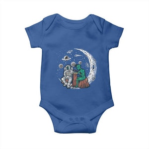 Funny Alien Ink Astronaut Outer Space Baby Onesie TS09 Royal Blue Print Your Wear