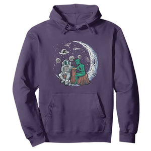 Funny Alien Ink Astronaut Outer Space Hoodie TS09 Purple Print Your Wear