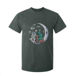 Funny Alien Ink Astronaut Outer Space T Shirt For Kid TS09 Dark Forest Green Print Your Wear