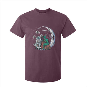 Funny Alien Ink Astronaut Outer Space T Shirt For Kid TS09 Maroon Print Your Wear