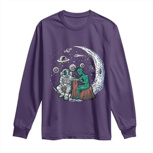 Funny Alien Ink Astronaut Outer Space Long Sleeve Shirt TS09 Purple Print Your Wear