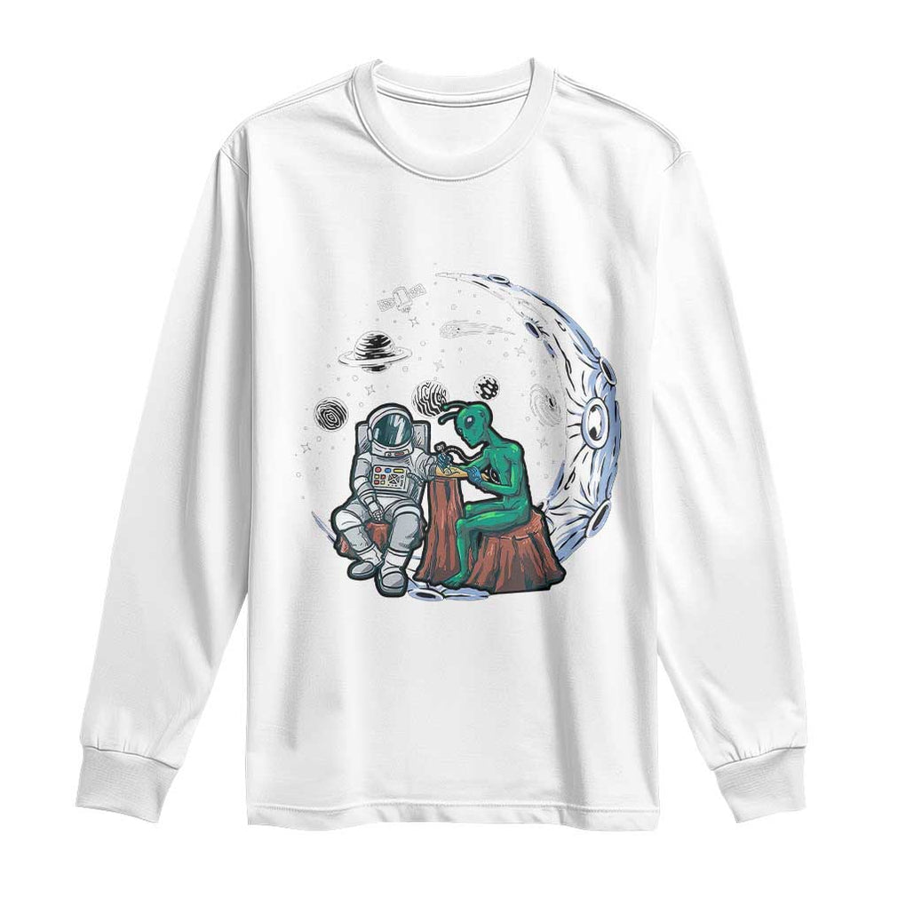 Funny Alien Ink Astronaut Outer Space Long Sleeve Shirt TS09 White Print Your Wear