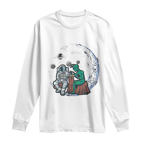 Funny Alien Ink Astronaut Outer Space Long Sleeve Shirt TS09 White Print Your Wear