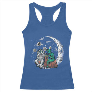 Funny Alien Ink Astronaut Outer Space Racerback Tank Top TS09 Royal Blue Print Your Wear