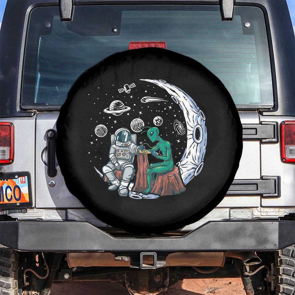 Funny Alien Ink Astronaut Outer Space Spare Tire Cover TS09 No hole Black Print Your Wear