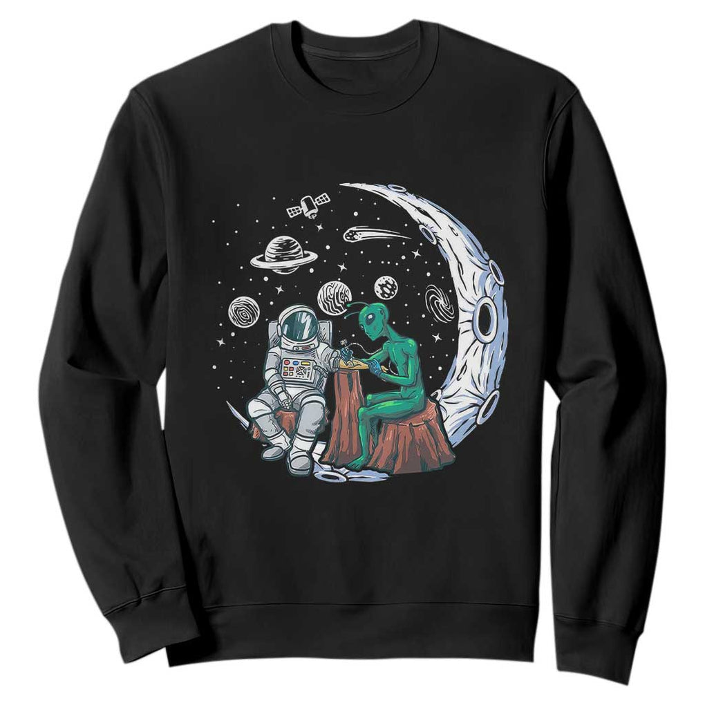 Funny Alien Ink Astronaut Outer Space Sweatshirt TS09 Black Print Your Wear