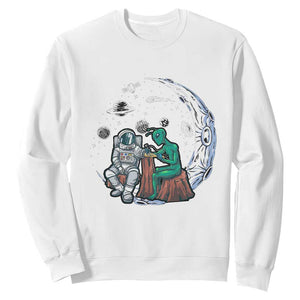 Funny Alien Ink Astronaut Outer Space Sweatshirt TS09 White Print Your Wear