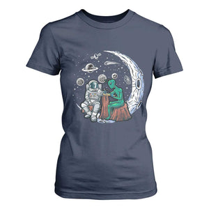 Funny Alien Ink Astronaut Outer Space T Shirt For Women TS09 Navy Print Your Wear