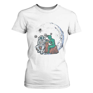 Funny Alien Ink Astronaut Outer Space T Shirt For Women TS09 White Print Your Wear