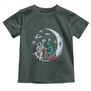 Funny Alien Ink Astronaut Outer Space Toddler T Shirt TS09 Dark Forest Green Print Your Wear