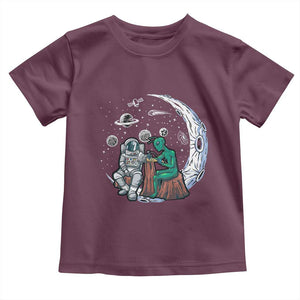 Funny Alien Ink Astronaut Outer Space Toddler T Shirt TS09 Maroon Print Your Wear